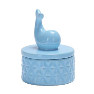 Blue Whale Ceramic Jewelry Holder Box