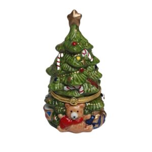Christmas Tree Santa Decoration Moissanite Ring Holder Necklace Set Custom Fashion Jewelry Box