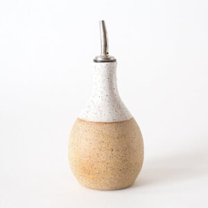 Nordic Style Cylinder Ceramic Olive Oil Cruet Oil and Vinegar Cruet Set for Kitchen