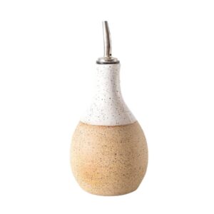 Nordic Style Cylinder Ceramic Olive Oil Cruet Oil and Vinegar Cruet Set for Kitchen