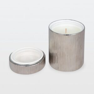 Electroplating Siliver Color Ceramic Candle Jar