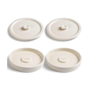 Set of 2 Home Bar Accessories Ceramic Margarita Salt Rimmer with Lid 