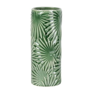 Green Leaf Shaped Ceramic Tiki Mug