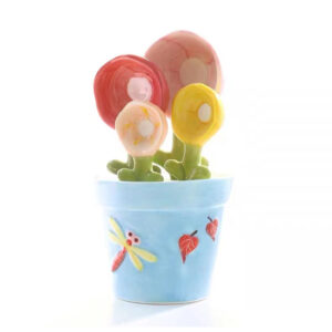 Creative Flower Design Baking Tool Kitchenware Ceramic Measuring Spoon