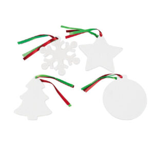 Snowflake Star Custom Design Unpainted Christmas Bisque Ceramic Ornaments Craft Kits