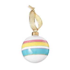 Colorful Fashion Christmas Decor Hanging Ball Glazed Ceramic Bauble