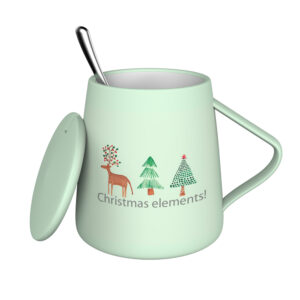 Newly Designed Christmas Series BRT Ceramic Coffee Water Mug With Spoon