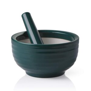 Stoneware Pill Crusher Set Porcelain Mortar and Pestle Set Spice Herb Grinder