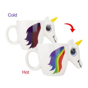 Heat Sensitive Ceramic Unicorn Color Changing Rainbow Magic Mugs Cups 2