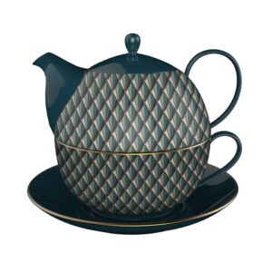 Green Customized Design Ceramic Tea For One Teapot Set