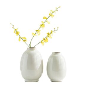 Hot Sale Nordic Countryside White Wedding Home Decor Stoneware Ceramic Flower Vase