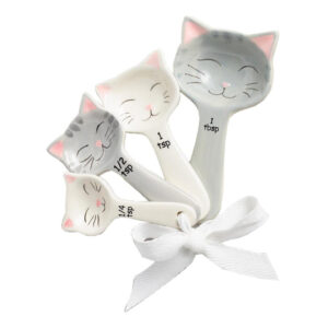 Set of 4 Ceramic Cat Measuring Spoon