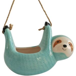 Ceramic Sloth Hanging Flower Planter Pot
