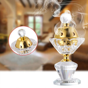 Multi-layer Creative Household Indoor European Sandalwood Incense Burner Bakhoor Burner in Glass