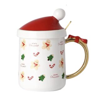 400ml New Style Love Design Snowman Santa Printed Custom Gift Ceramic Coffee Mug with 3D Lid
