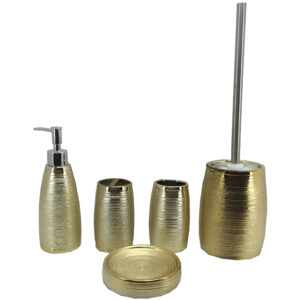 Electroplating Golden Color Ceramic Bathroom Accessories