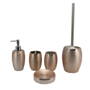 Electroplating Rose Gold Ceramic Bathroom Set