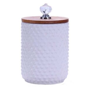 2020 Newly Released Ceramic Canister With Bamboo Lid