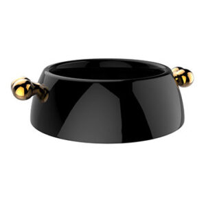 Personalized printing Golden Bone Shape Handle colour glaze lovely ceramic pet dog cat bowl 