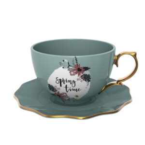 Spring Time Ceramic Cup & Saucer Set Tea Cups