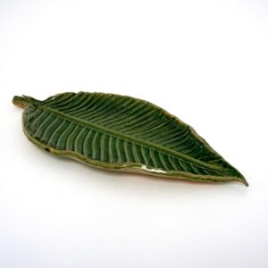 Creative Porcelain Tableware Wholesale Green Serving Banana Leaf Plate