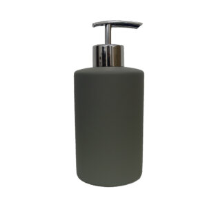Grey Rubber Paint Coating Ceramic Soap Dispenser