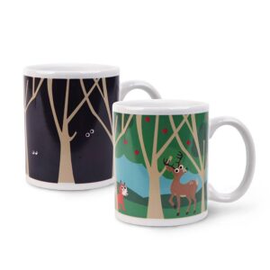 Ceramic Woodland Designed Ceramic Color Changing Magic Heat Sensitive Mug