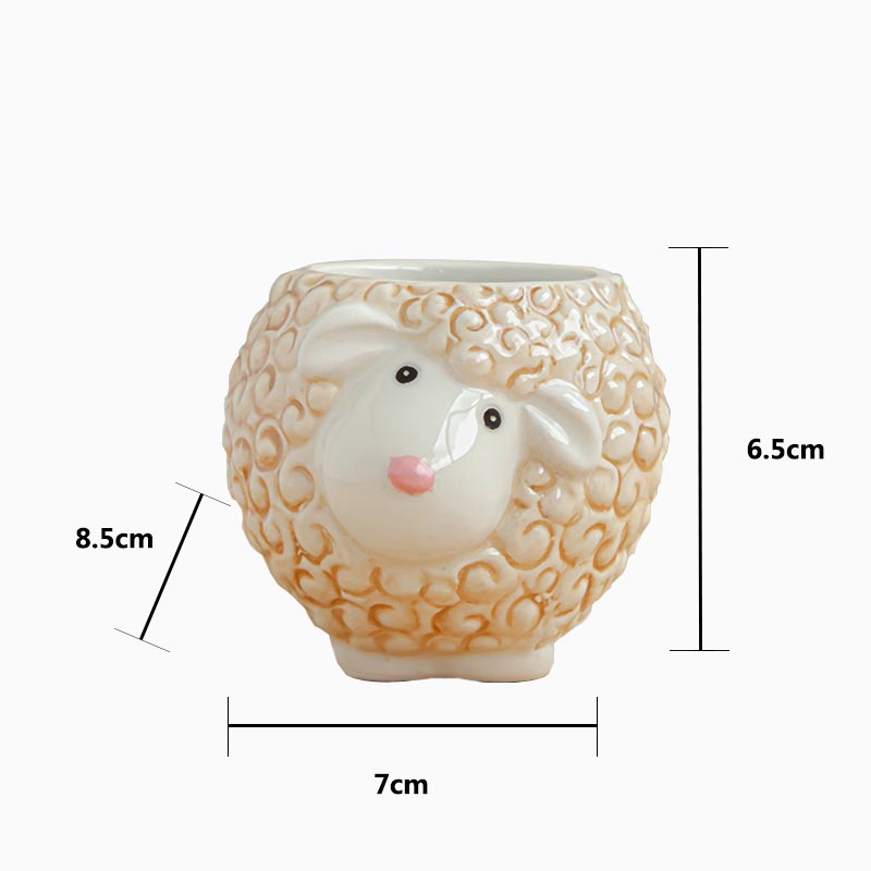 mini porcelain flower pot